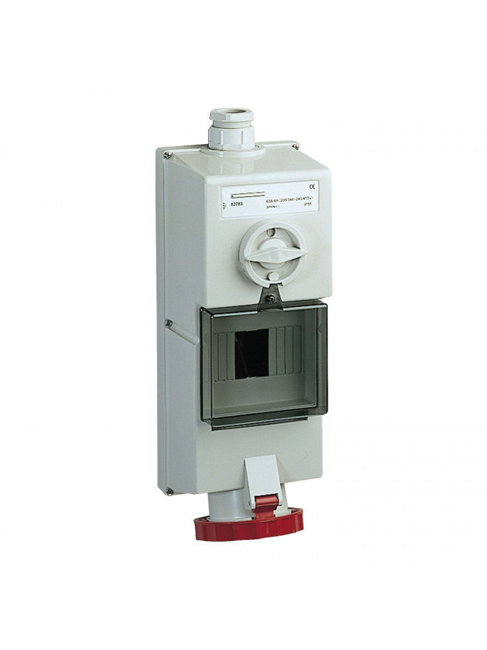 SCHNEIDER, 63A, 380-415V, IP65 Isoblock Interlock Socket