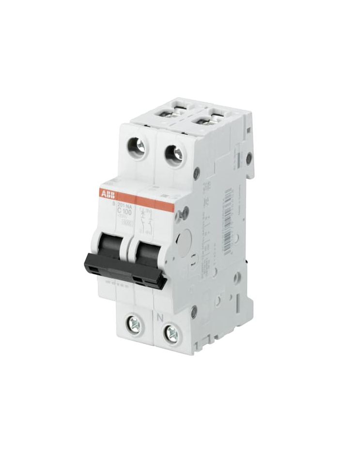 ABB, 1 Pole+N, 100A, S201 C-CURVE MCB