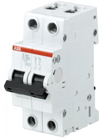 ABB, 2 Pole, 100A, S202 C-CURVE MCB