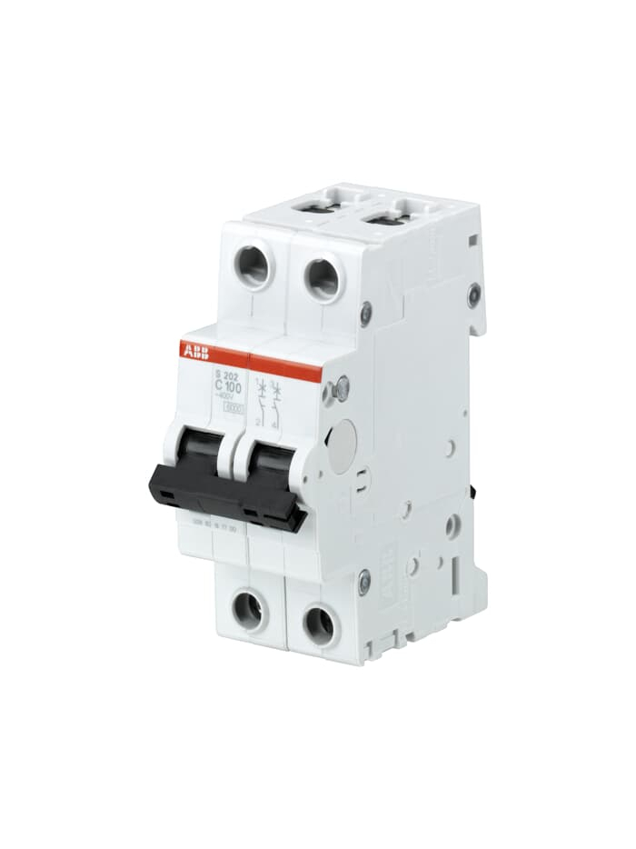 ABB, 2 Pole, 100A, S202 C-CURVE MCB