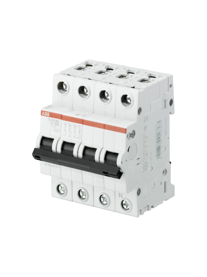 ABB, 3 Pole+N, 100A, S203 C-CURVE MCB
