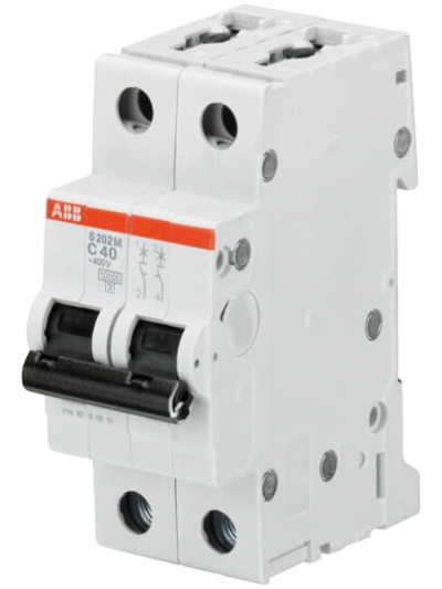 ABB, 2 Pole, 10A, S202M-D, C-CURVE MCB