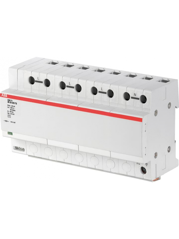 ABB, 3 Pole+N, 255V, 25kA, TYPE 1-SPARK GAP, SPD