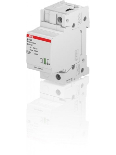 ABB, 1 Pole, 440V, 40kA, TYPE 2-METAL OXIDE VARISTOR, SPD