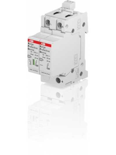 ABB, 1 Pole+N, 275V, 40kA, TYPE 2, SPD