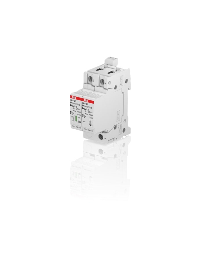 ABB, 1 Pole+N, 275V, 40kA, TYPE 2, SPD