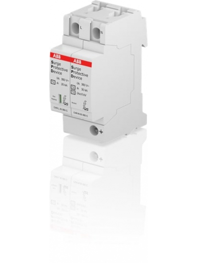 ABB, 1 Pole+N, 350V, 40kA, TYPE 2, SPD