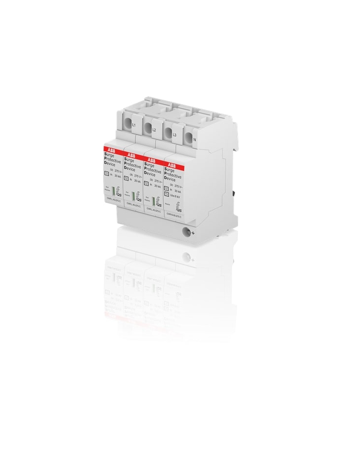 ABB, 3 Pole+N, 275V, 40kA, TYPE 2, SPD