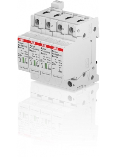ABB, 3 Pole+N, 275V, 40kA, TYPE 2, SPD