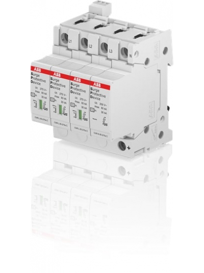 ABB, 3 Pole+N, 275V, 80kA, TYPE 2, SPD