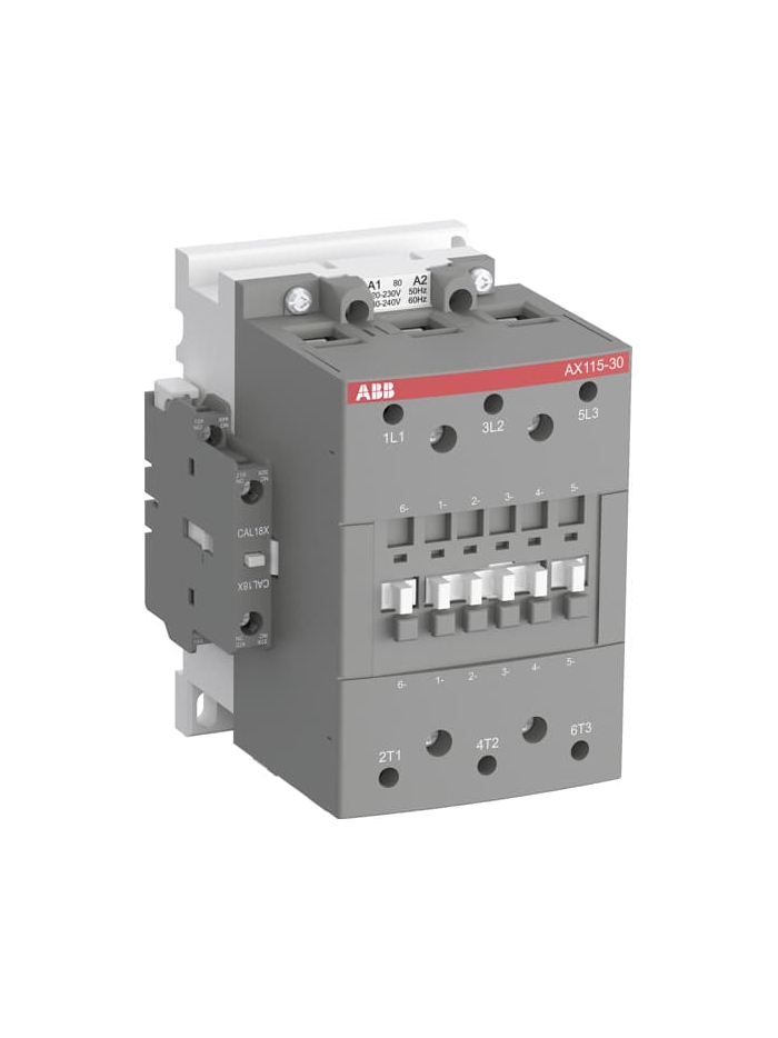 ABB, 115A, 3 Pole, 110V AC, AX CONTACTOR