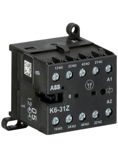 ABB, 220-240V AC, K6-31Z MINI AUXILIARY CONTACTOR