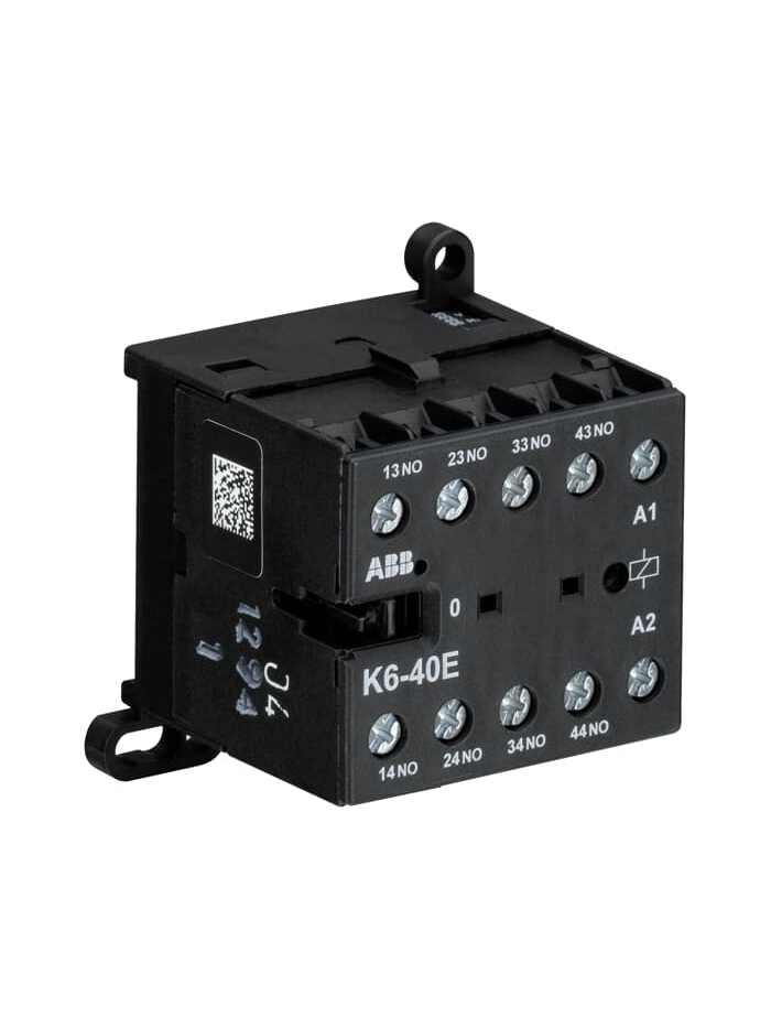 ABB, 110-127V AC, K6-40E MINI AUXILIARY CONTACTOR