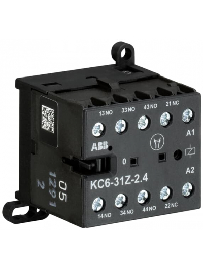 ABB, 110-125V DC, KC6-31Z MINI AUXILIARY CONTACTOR