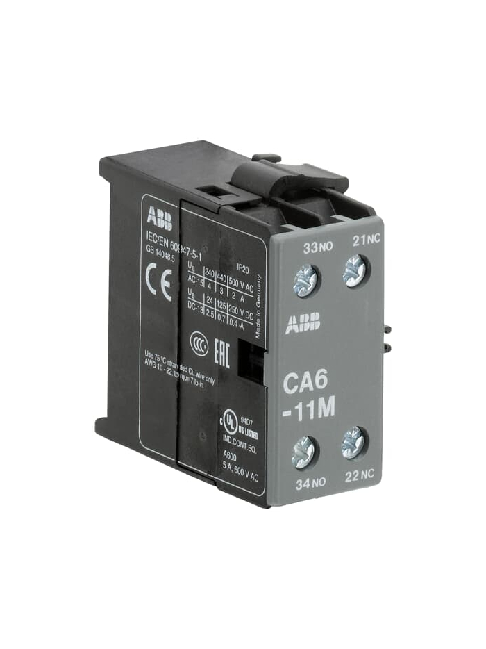 ABB, CA6-11M Auxiliary Contact Block For MINI CONTACTOR
