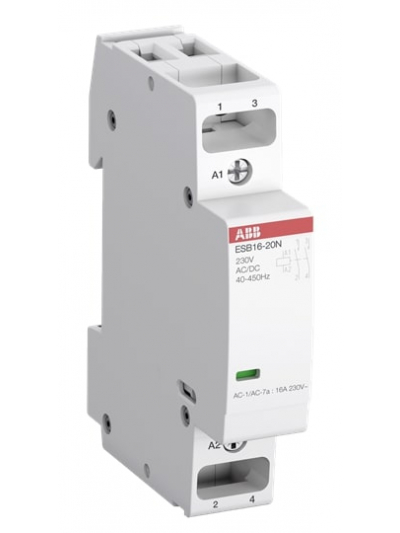 ABB, 24V AC/DC, ESB16-20N-01 Type, ESB INSTALLATION CONTACTOR