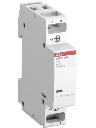 ABB, 230V AC/DC, ESB16-20N-01 Type, ESB INSTALLATION CONTACTOR