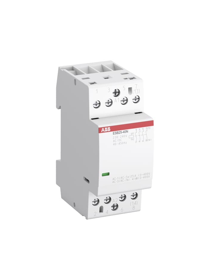 ABB, 230-240V AC/DC, ESB25-04N-06 Type, ESB INSTALLATION CONTACTOR