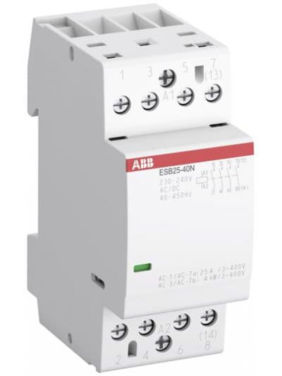 ABB, 24V AC/DC, ESB25-40N-01 Type, ESB INSTALLATION CONTACTOR