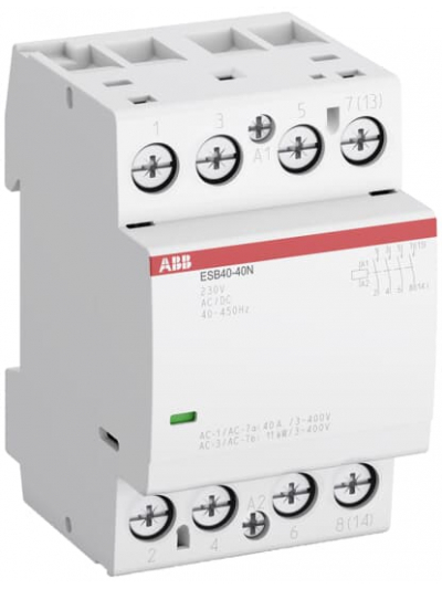 ABB, 230V AC/DC, ESB40-20N-06 Type, ESB INSTALLATION CONTACTOR