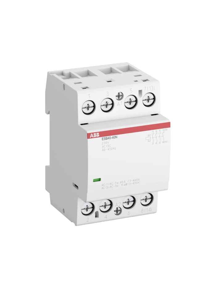 ABB, 24V AC/DC, ESB40-30N-01 Type, ESB INSTALLATION CONTACTOR