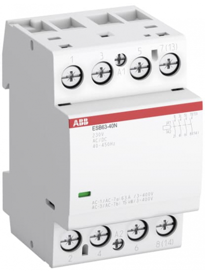 ABB, 24V AC/DC, ESB63-40N-01 Type, ESB INSTALLATION CONTACTOR