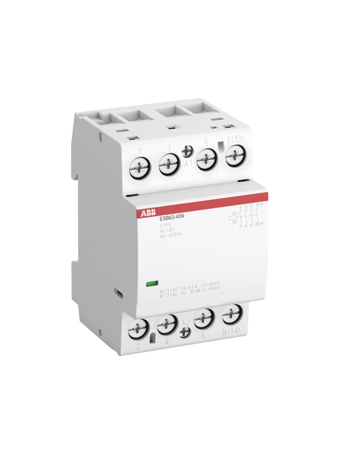 ABB, 24V AC/DC, ESB63-40N-01 Type, ESB INSTALLATION CONTACTOR