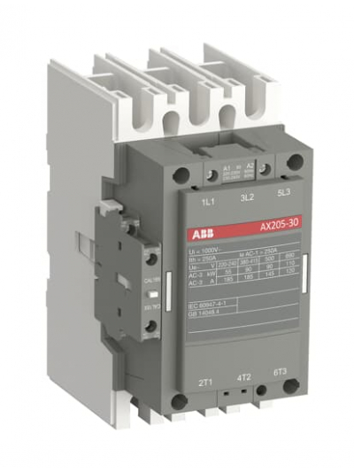 ABB, 205A, 3 Pole, 220-230V AC, AX CONTACTOR