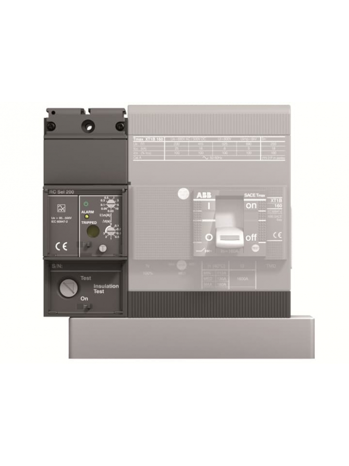 ABB, 4 Pole, XT1 Residual Current Devices Sel200 for T-Max MCCB
