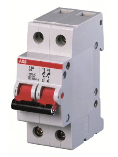 ABB, 2 Pole, 80A, E202/80r ISOLATOR