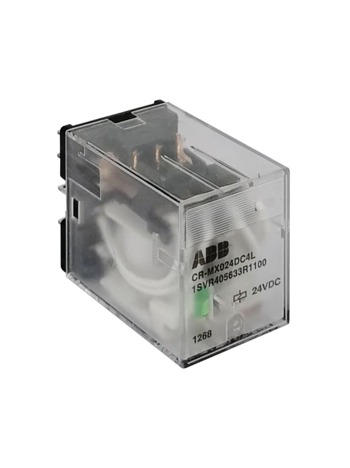 ABB, 7A, 24V DC, 2 C/O (SPDT), CR-MX024DC2L PLUGGABLE INTERFACE RELAY