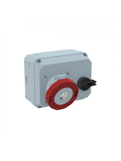 ABB, 63A, 380-415V, 363MHS6W Type, IP67 SOCKET OUTLET