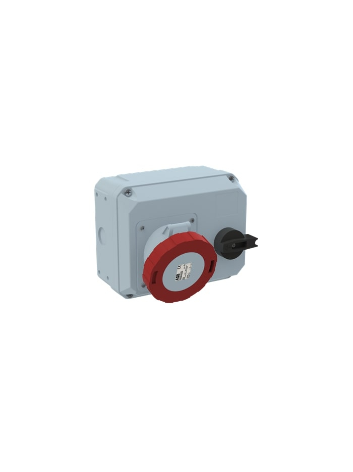 ABB, 63A, 380-415V, 363MHS6W Type, IP67 SOCKET OUTLET