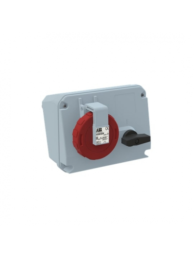 ABB, 63A, 346-415V, 463MHS6W Type, IP67 SOCKET OUTLET