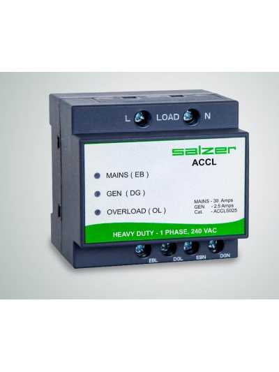 SALZER, 1 Phase, 10A Automatic Changeover with Current Limiter 